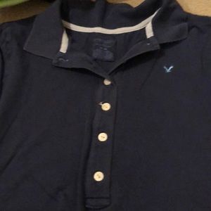 American Eagle polo stretch henley